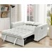 IF-9028 Soft creme Fabric Sofa Bed Convertible Couch for Small Spaces (Online Only)
