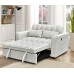 IF-9028 Soft creme Fabric Sofa Bed Convertible Couch for Small Spaces (Online Only)