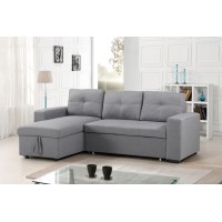 IF-9031 Grey Fabric Reversible sectional sofa bed (online Only) 