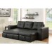 IF-9032 Black PU Sofabed Reversible Sectional with Storage (Online Only) 