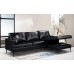 IF-9069 Black PU Right Hand Facing Chaise Sofa (Online Only) 