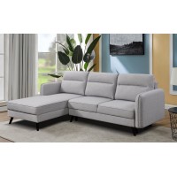 IF-9070 Soft Grey Fabric Sectional Sofa bed LHF (Online only) 
