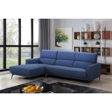 IF-9240 LHF Blue Fabric Sectional Sofa With Left Hand Facing  (Online Only)