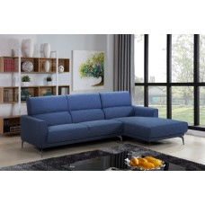 IF-9241 RHF Blue Fabric Sectional Sofa With Right Hand Facing Chaise. (Online Only)