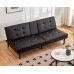 IF-8091 Soft Black PU Sofa Bed (Online Only)