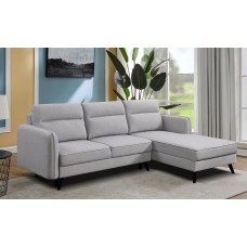 IF-9071 Soft Grey Fabric Sectional Sofa bed RHF (Online only)