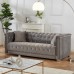 IF-9200 3 pcs. Sofa Set Grey Velvet With Deep Tufting  (online only) 