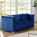 IF-9202 3 Pcs. Sofa Set Blue Velvet With Deep Tufting and Nailhead Details (Online Only)