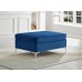 IF-9284 Blue Velvet Reversible Sectional Sofa (Online Only) 