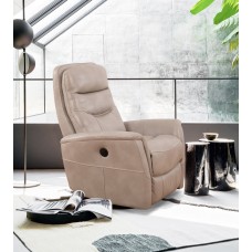 IF-6301 Power Recliner Chair. Soft Stone Colour PU.(Online only)