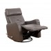 IF-6330 Recliner Chair. Soft Charcoal Leather Match.(Online Only)