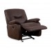 IF-6351 Recliner Chair.Brown Elephant Skin Fabric.