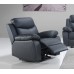 IF-8120  Recliner 3 pcs. Sofa Set Black Genuine Leather/Match (Online Only)