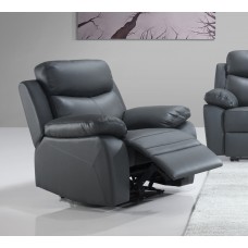 IF-8121  Recliner Grey Genuine Leather /March Chair (Online Only)