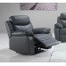 IF-8121 Recliner 3 pcs. Sofa Set Grey Genuine Leather/Match (Online Only)