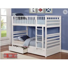 B-110- W TWIN/TWIN BUNK BED (EXCLUSIVE ONLINE SALE !)