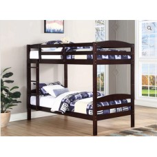 B-124-E  Twin/Twin Espresso Bunk Bed. (Online only)
