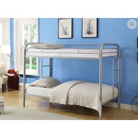 B-500-G Twin/Twin Grey Metal Bunk Bed. (Online only)