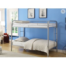 B-500-G Twin/Twin Grey Metal Bunk Bed. (Online only)