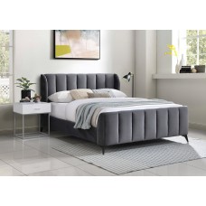 IF-5120 Grey Velvet Queen size bed (Online only) 