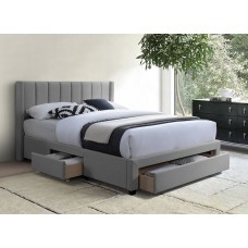 IF-5330 Grey Fabric  with 3 Storage Double, Queen, King size bed (Online Only)