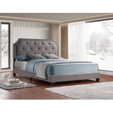 IF-5610 Grey Velvet Fabric Double, Queen, King size bed (Online only)