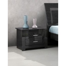 Alice High Gloss Grey night stand. (Online only)
