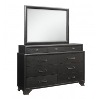 Ava Dresser and Mirror Grey lacquer finish. (Online Only)