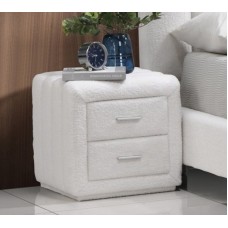 IF-5101 Night Stand Soft White Teddy Bear Fabric (Online Only)
