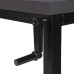 I 7680 Adjustable Height Computer Desk/Modern Grey/Black Metal (Online Only)