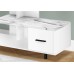 I 2609 TV Stand-48 "L/ White/White Marble top with 1 Drawer (Online only)