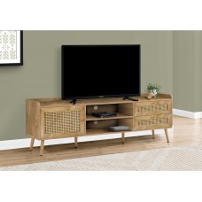 A-3272 TV stand- 72"L Walnut With Storage (Online only)