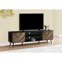 I 2781 TV stand-72"L Black  with 2 Wood-Look Doors (Online Only)