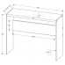 I 3232 Console Table-44"L/Grey Cement/Tempered Glass (Online Only)
