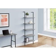 A-1863 Bookcase, Shelf Ladder Grey/Black Metal (Online Only)