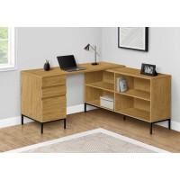 I 7491  Computer Desk-60"L/Light Oak L-Shaped Corner (Online Only)