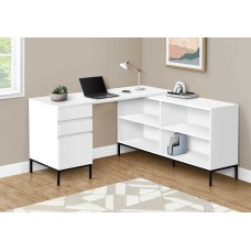 I 7494 Computer Desk-60"L/White L-Shaped Corner (Online Only)