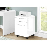 I 7583 FILING CABINET - 3 DRAWER / HIGH GLOSSY WHITE / CASTORS (EXCLUSIVE ONLINE SALE !)