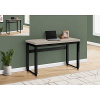 I 7679  Adjustable Height Computer Desk/Modern Taupe/Black Metal (Online Only)