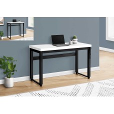 A-1867 Adjustable Height Computer Desk/White /Black Metal (Online Only)