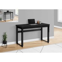 I 7682 Adjustable Height Computer Desk/Black/Black Metal (Online Only)