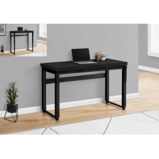 A-2867 Adjustable Height Computer Desk/Black/Black Metal (Online Only)