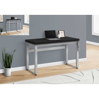I 7684 Adjustable Height Computer Desk/Black /Silver Metal (Online Only)