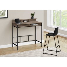 A-2077 Computer Desk Dark Taupe/ Black Standing Height (Online Only)