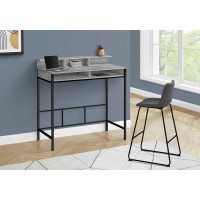 A-3077 Computer Desk Grey/Black Standing Height (Online Only)