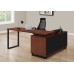 I 7713 Computer Desk-72 " L Cherry/ Black Executive Corner (Online only)