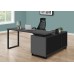 I 7715 Computer Desk-72 "L Modern Grey/ Black Executive Corner (Online Only)