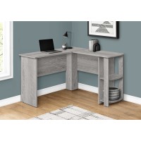 I 7720 Computer Desk-Industrial Grey L-Shaped Corner/2 Shelves (Online Only)