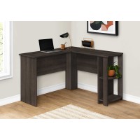 I 7722 Computer Desk- Brown Oak  L-Shaped Corner/2 Shelves (online Only)