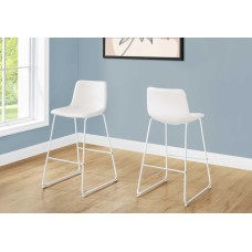 A-0577 Office Chair- White Leather-Look/ Stand-Up Desk (Online Only)